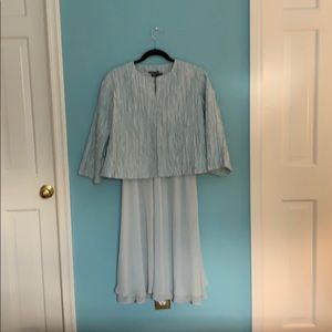 Eileen fisher light blue three-piece dress